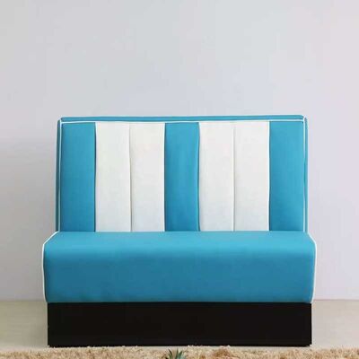 Restaurant Dining Pu Leather Commercial Booth Seating 1950s America Design