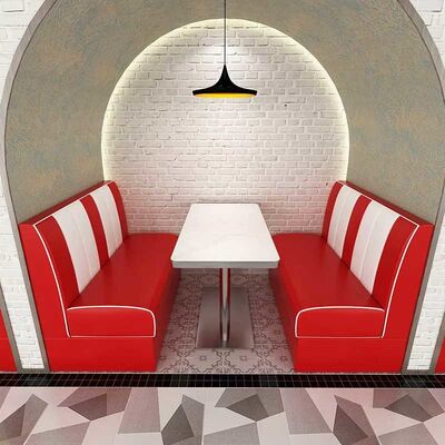 Modern Design American Retro Restaurant Sofa Set Single Side Dining Long Counch
