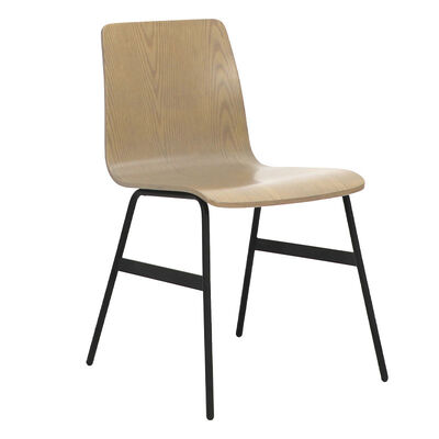 Simple Nordic Restaurant Metal Bentwood Chair Plywood Dining Chairs