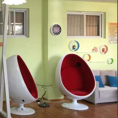 Lounge Pod Fiberglass Egg Chair Swing Indoor With Speaker Living Room 135cm