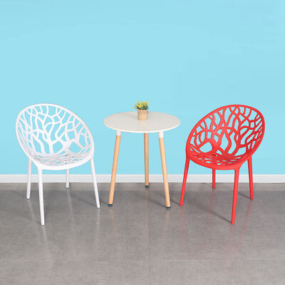 PP Plastic Stackable Dining Room Chairs Modern Leisure Garden 45x48x80cm