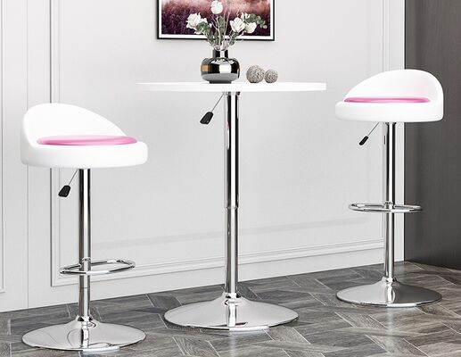 80 X 80 60 X 60 Adjustable Height Bistro Table Bar Pub MDF Round Swivel High