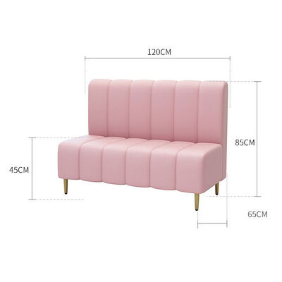 Pub Style Restaurant Dining Table And Chairs Nordic Pink Leather Sofa 1200mm