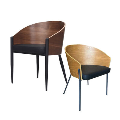 Leisure Cafe Costes Nordic Style Dining Chair Wood Pu Seat