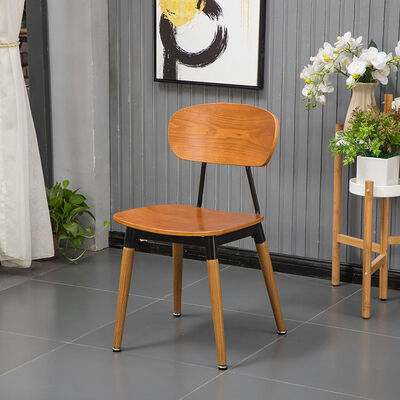 79cm Bent Plywood Dining Chair Retro Coffee Shop Fast Food Restaurant