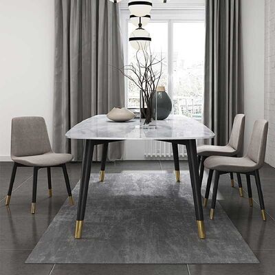 OEM Luxury Dining Table And Chair Set Sintered Stone Top Nordic Style