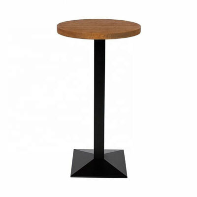 Fireproof Wooden Top Bistro Bar Tables Square NO Folded Dining Room Furniture