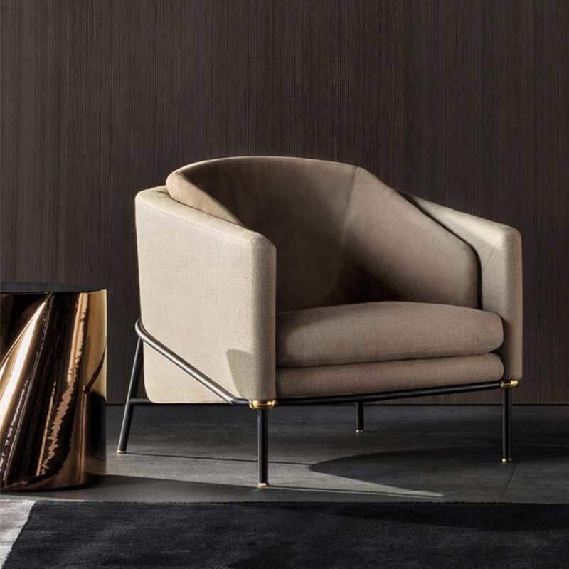 Hotel Lobby Sofa Chair Lounge Single Seater Sofa Chair For Living Room