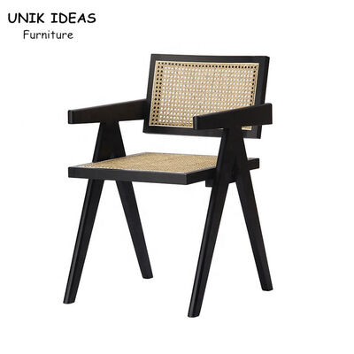 Harga yang bagus Living Room Nordic Dining Chair 51*56*80CM Woven Rattan Solid Wood on line