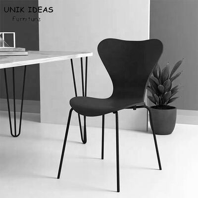 Harga bagus Rustic Pp Metal Leg Dining Chairs Colorful Nordic Black Stackable on line