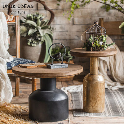 Harga bagus Antique Hand Carved Luxury Center Table 8.5kg Decorative Solid Wood Round on line