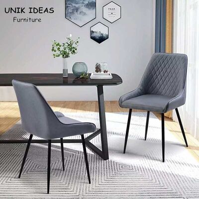 Harga bagus Fabric Furniture High Back Dining Chair Black Brown For Kitchen Dining Room on line
