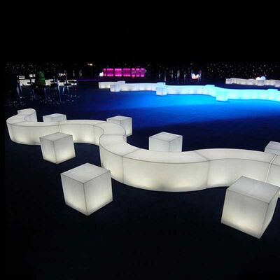 Harga bagus Luxury Fashionable Bar Bench Seating LED Night Club Glow Party Sofa on line