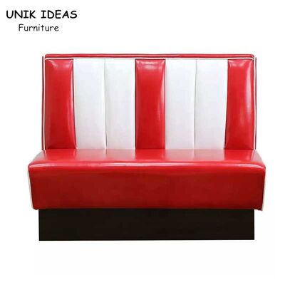 Harga bagus Restaurant Dining Pu Leather Commercial Booth Seating 1950s America Design on line