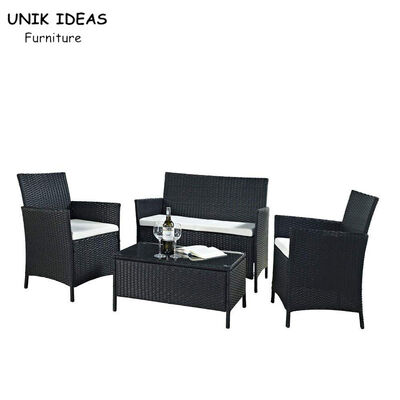 Harga yang bagus 4 Pieces Rattan Wicker Furniture Set Waterproof Outdoor Garden Furniture Set on line