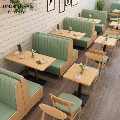 Harga yang bagus Double Side High Back Commercial Cafeteria Furniture Leather Restaurant Booth Seating on line