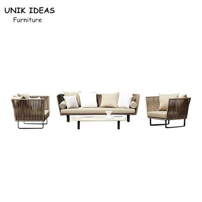 Harga yang bagus Italian Style Outdoor Garden Furiture Weather Resistant Rattan Lounge Set on line