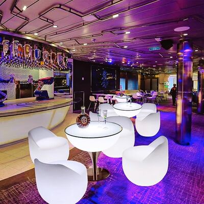 Harga bagus Modern Harga Murah Outdoor Coffee Shop Remote Control LED PE Meja dan Sofa Set untuk Cocktail Bar on line