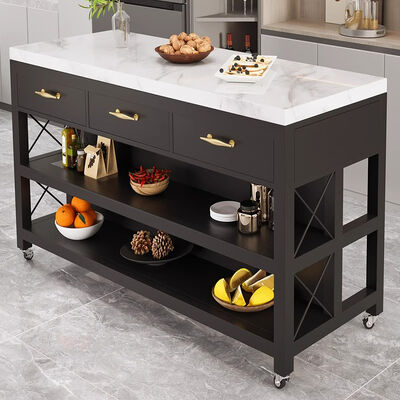 Harga yang bagus Wholesale Kitchen Restaurant Dining Side Table Storage Cabinet Backup Dining Table on line