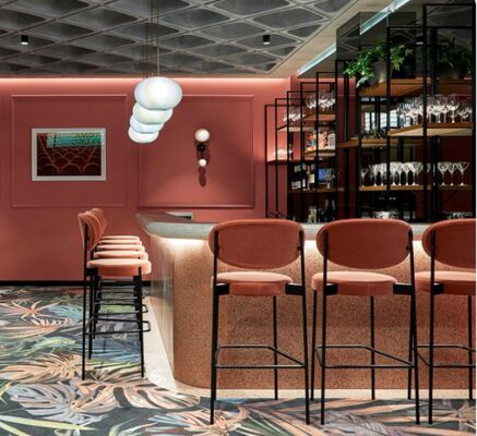 Harga bagus Baru Datang Grosir Murah Desain Modern Kain Velvet Kursi Makan Kursi Bar Tinggi on line