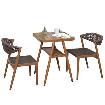 Harga yang bagus Indoor and Outdoor Furniture Storage Space Saving Rattan Garden Table and Chairs on line