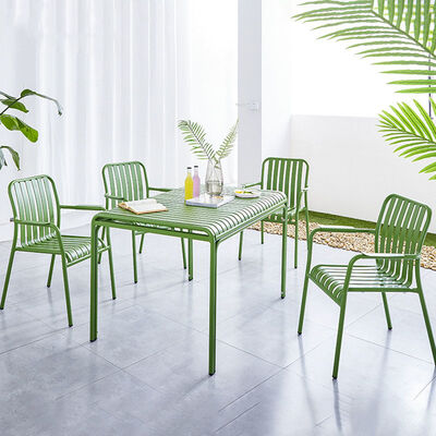 Harga yang bagus Aluminum Metal Patio Terrace Balcony Leisure Chair and Table Set Outdoor Armchairs on line