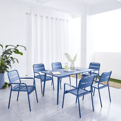 Harga yang bagus Colorful Terrace Balcony Furniture Stackable Outdoor Garden Coffee Table and Chair Waterproof on line