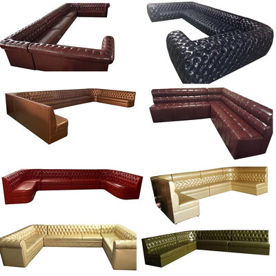 Harga bagus Furnitur Duduk Pesta yang dibuat khusus PU Restoran Booth Duduk Sofa Lembut Bangku on line