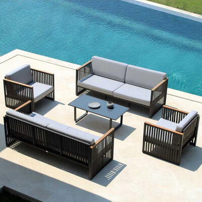 Harga bagus Patio Sofa Chair Sale Aluminium Alloy High Quality Modern Rattan Kebun furnitur Set on line