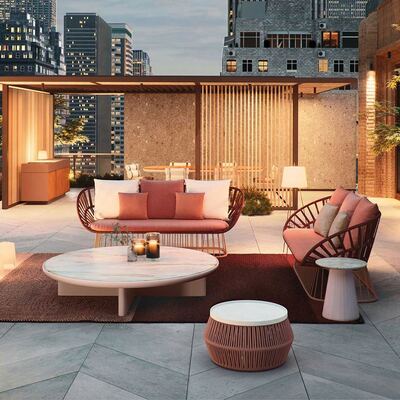 Harga bagus Furnitur Modern Italian Night Cub Furnitur Luar Kolam renang Luar Hotel Mewah Sofa Patio Set Furnitur Luar on line