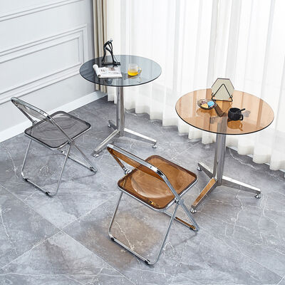 Harga yang bagus Free Sample Cheap 4 Seaters Modern Glass Top Dining Table Set / Dining Table and Chair on line