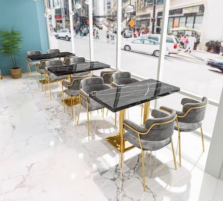 Harga yang bagus Velvet Design Commercial Pub Hookah Lounge Restaurant Booth Sofa and Restaurant Table Chairs Set for Sale on line