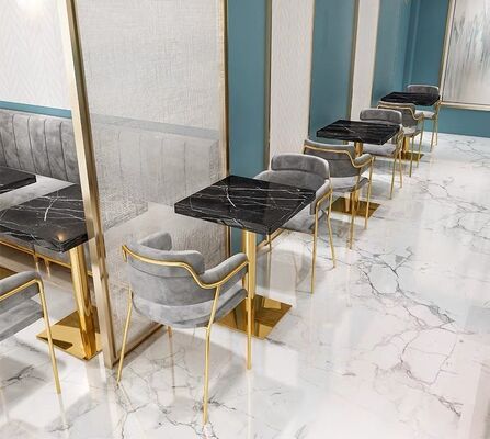 Harga yang bagus Velvet Design Commercial Pub Hookah Lounge Dining Coffee Booth Sofa and Restaurant Table Chairs Set for Sale on line