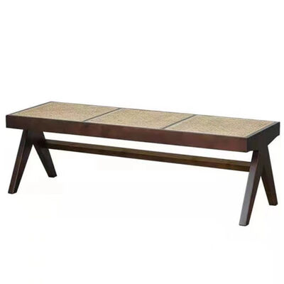 Harga bagus Desain Baru Kursi Kayu Padat Modern Bangku Rattan Kursi Makan Renang Tempat Tidur Tempat Tidur Sepatu Bangku on line