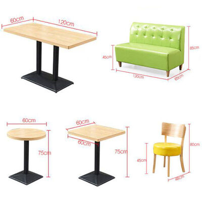 Harga yang bagus Popular Design Milk Tea Shop Booth Sofa Seating Customized Dining Table and Chairs for Restaurant Commercial Furniture for Cafe on line