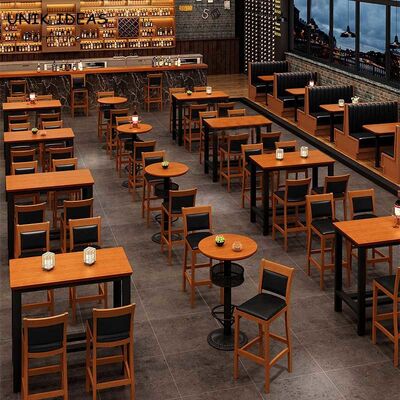 Harga yang bagus Deck Outdoor Bistro Bar Tables Set Commune Industrial Style Wood on line