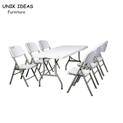 Harga bagus 6ft Banquet Outdoor Plastic Folding Table Picnic Camping Table on line