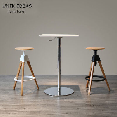 Harga yang bagus Metal High Bistro Bar Table 200cm 40cm 50cm Nordic Coffee Dining Table on line