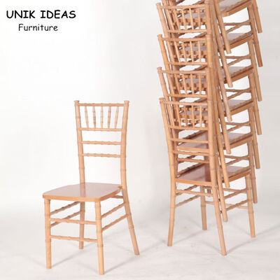 Harga yang bagus Folding Wedding Banquet Chairs With White Cover Rustic Wooden Chiavari Chair on line