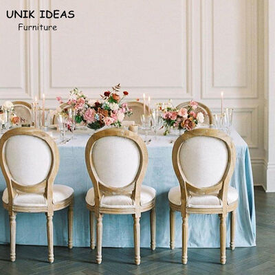 Harga yang bagus Louis Banquet Dining Chair 100cm Wedding XVI Round Back Estates Garden on line