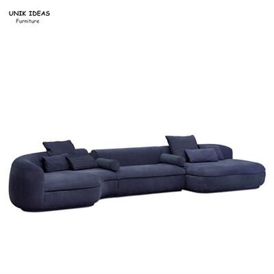 Harga yang bagus Leather Blue Velvet Upholstered Sofa Bed Contemporary Leather Couch Set on line