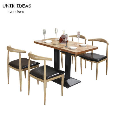 Harga yang bagus Commercial Restaurant Dining Table And Chairs 130CM 140CM 150CM Single Side Booth on line