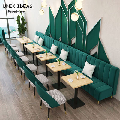 Harga yang bagus Outdoor Velvet Restaurant Dining Table And Chairs Set Fabric 160cm 180cm Modern on line