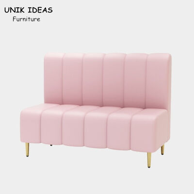 Harga bagus Cafe Banquette Commercial Booth Seating For Home Bar Pink Leather 120x65x85cm on line