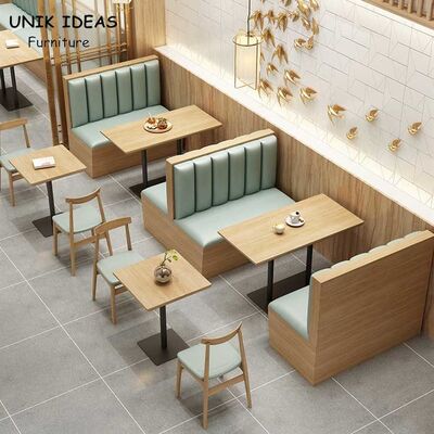 Harga yang bagus 2 Person Commercial Restaurant Booth Seating Coffee Sofa Bench With Table Sets on line