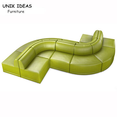 Harga bagus 4 Seater Club Lounge Sofa Grey U Shaped   Gray S Arc Shape Vintage Style Restaurant on line