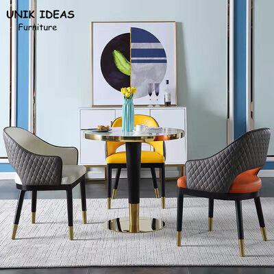 Harga yang bagus 0.6CBM Nordic Dining Chair 4 Seater Scandinavian Dining Room Table And Chairs Marble on line