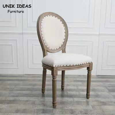 Harga yang bagus vintage tufted solid wood upholstered dining chairs with mahogany legs American style 50cm on line
