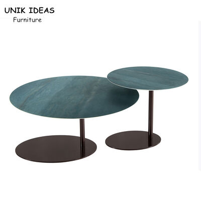 Harga bagus 850x850mm High Gloss Granite Top Luxury Center Tables For Hall Big Small Office on line