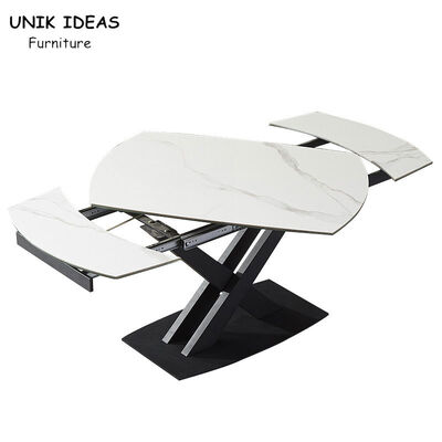 Harga yang bagus 2 Seater Small Extendable Dining Table And Chairs Black White Long Flexible Sets on line